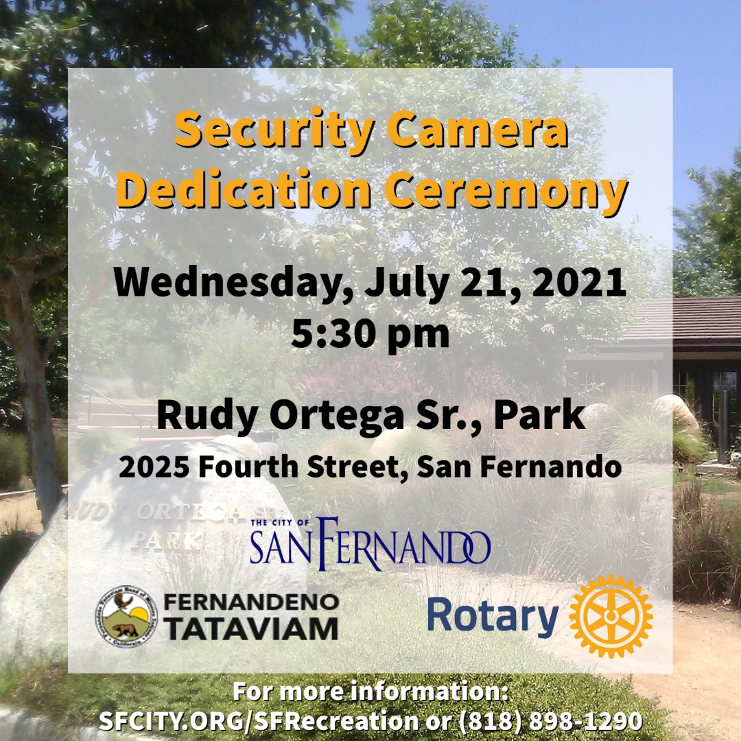 Security Camera Dedication Ceremony
