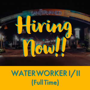 POST PIC Hiring Now (Water Worker I&II)