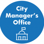 Blue Circle; City Manager's Office, building icon