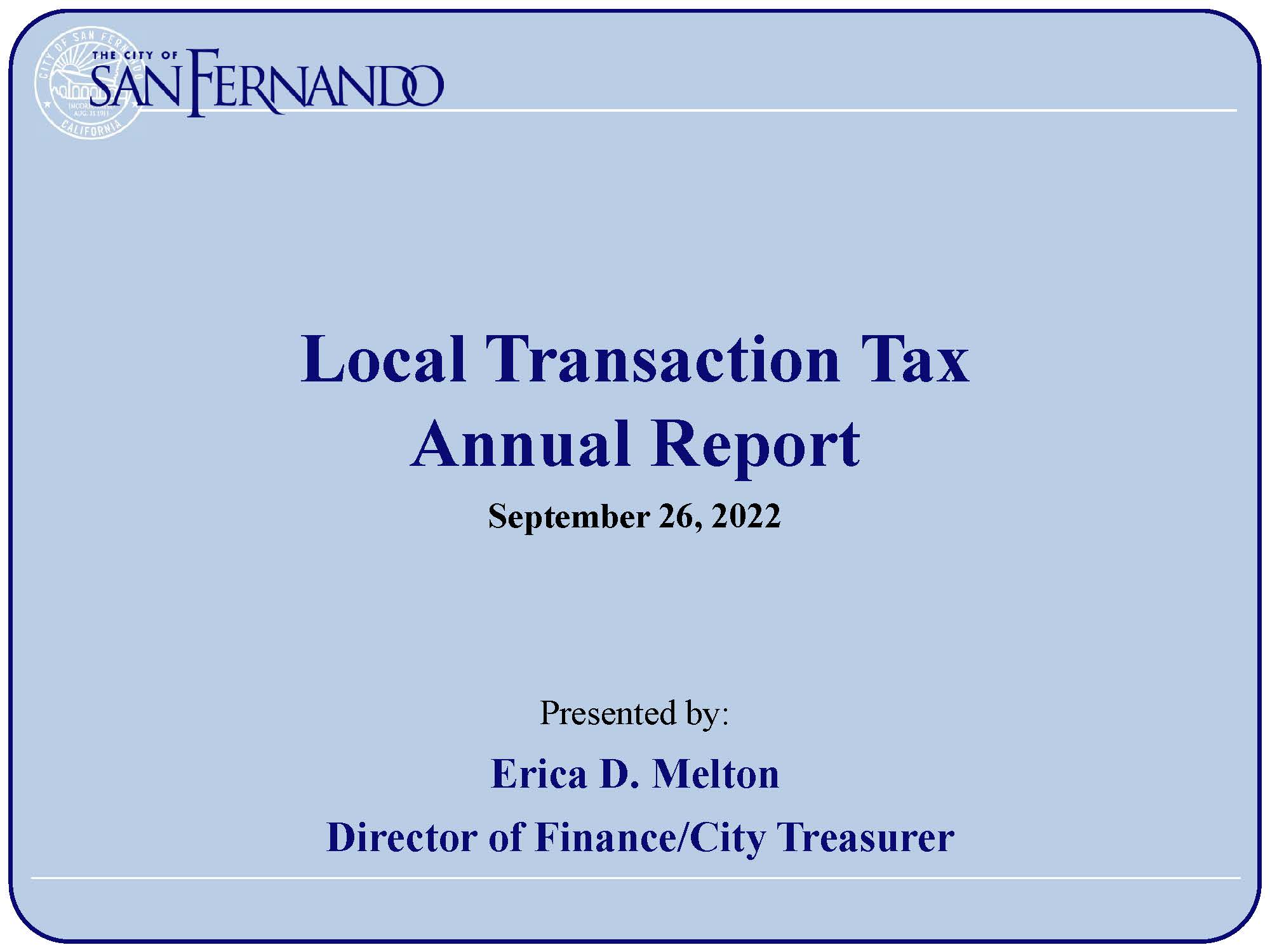 Local Transaction Tax - Town Hall Meeting Presentation (9-26-22)