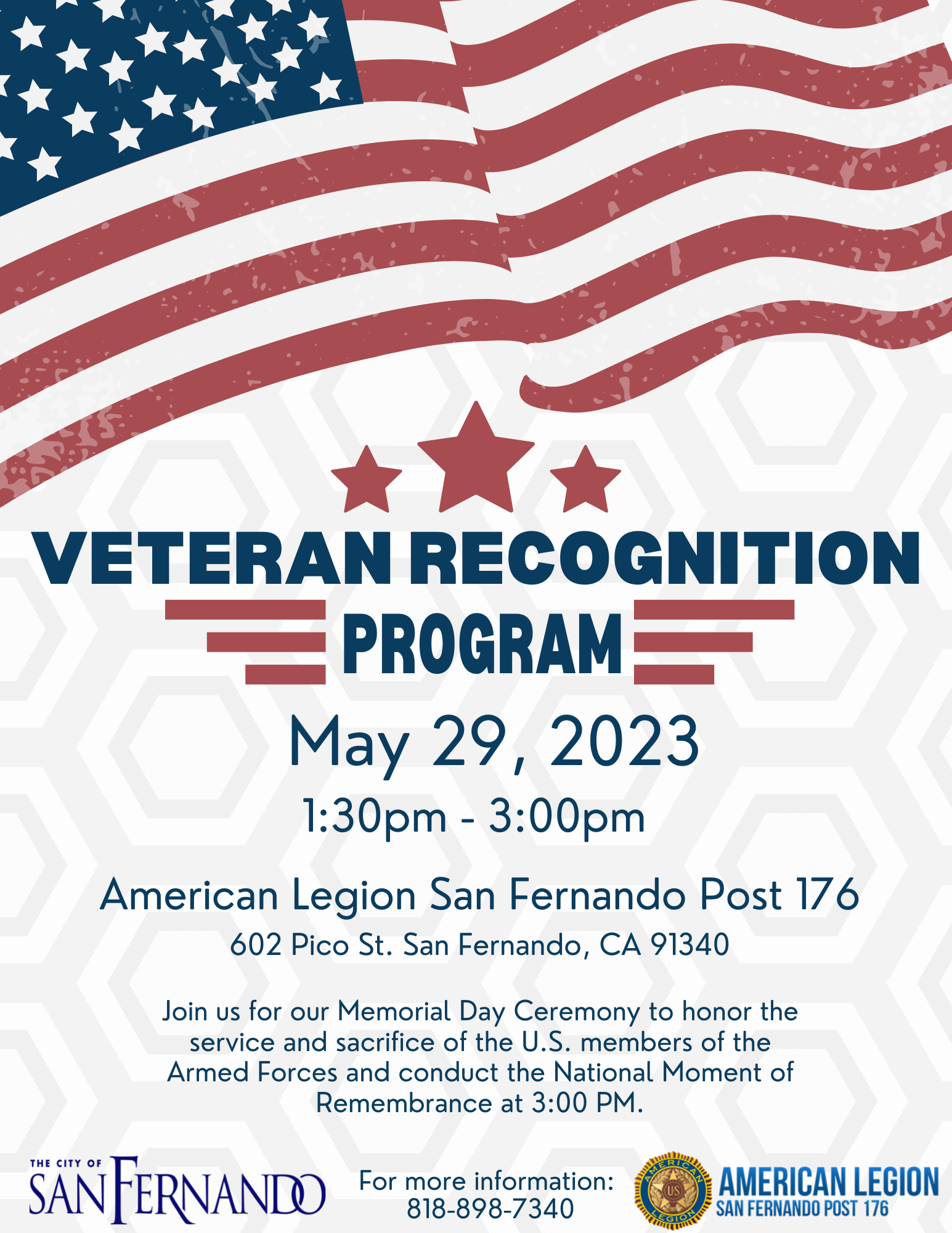 Veterans Recognition Program Event (5-29-23) Flyer