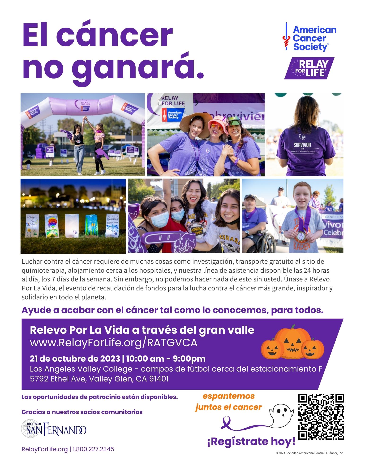 2023 Relay For Life Across The Greater Valley Flyer - Spanish