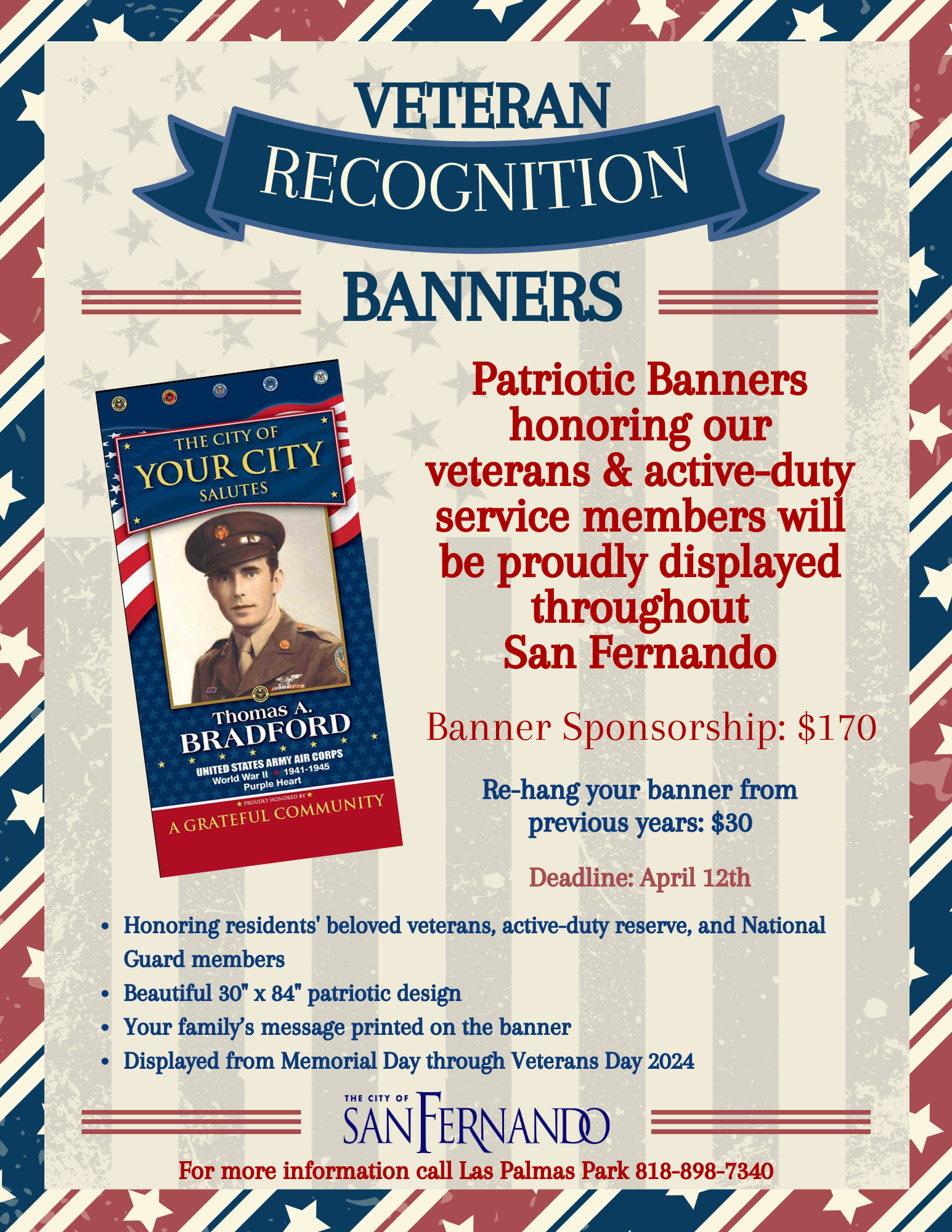 Veteran Banner Program 2024 Flyer