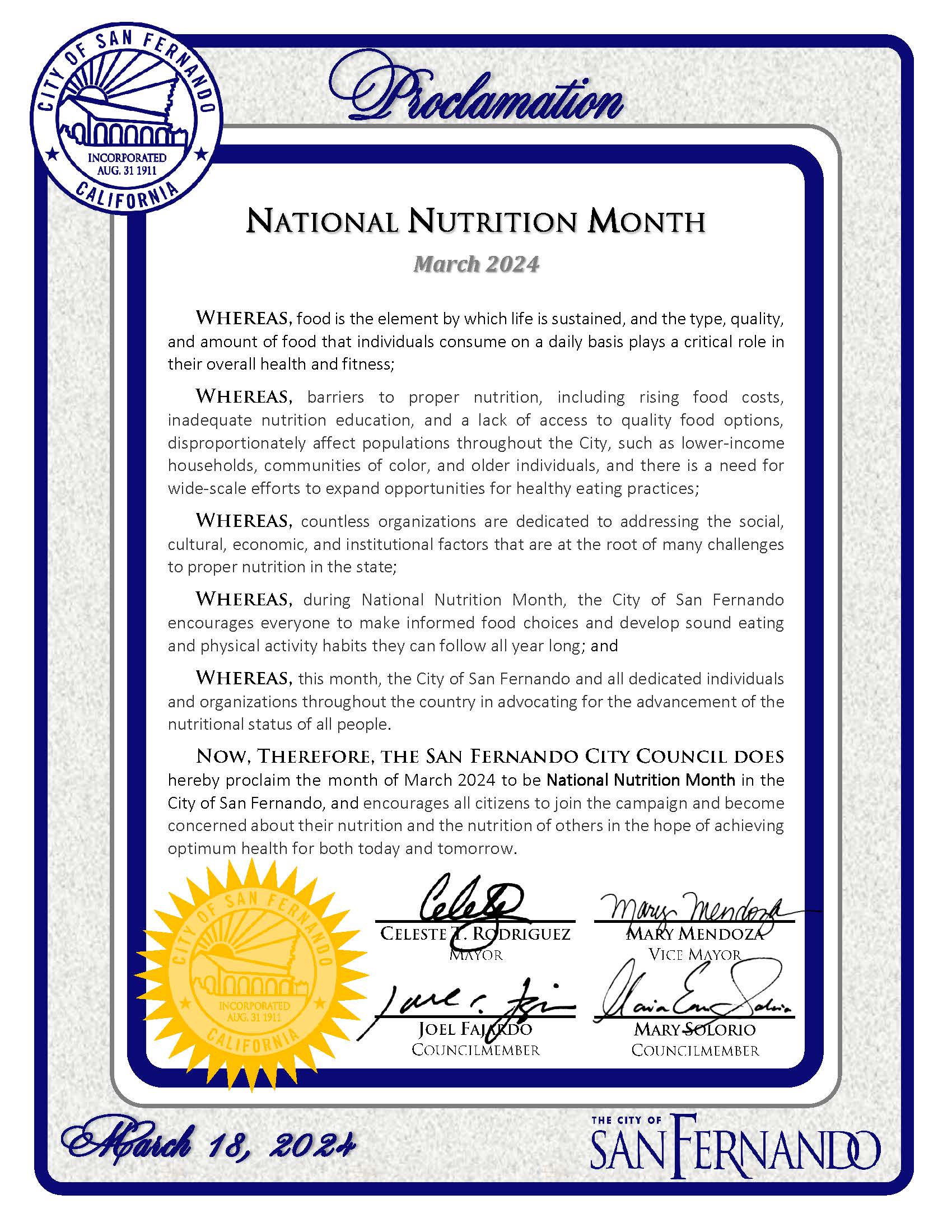 National Nutrition Month (2024)