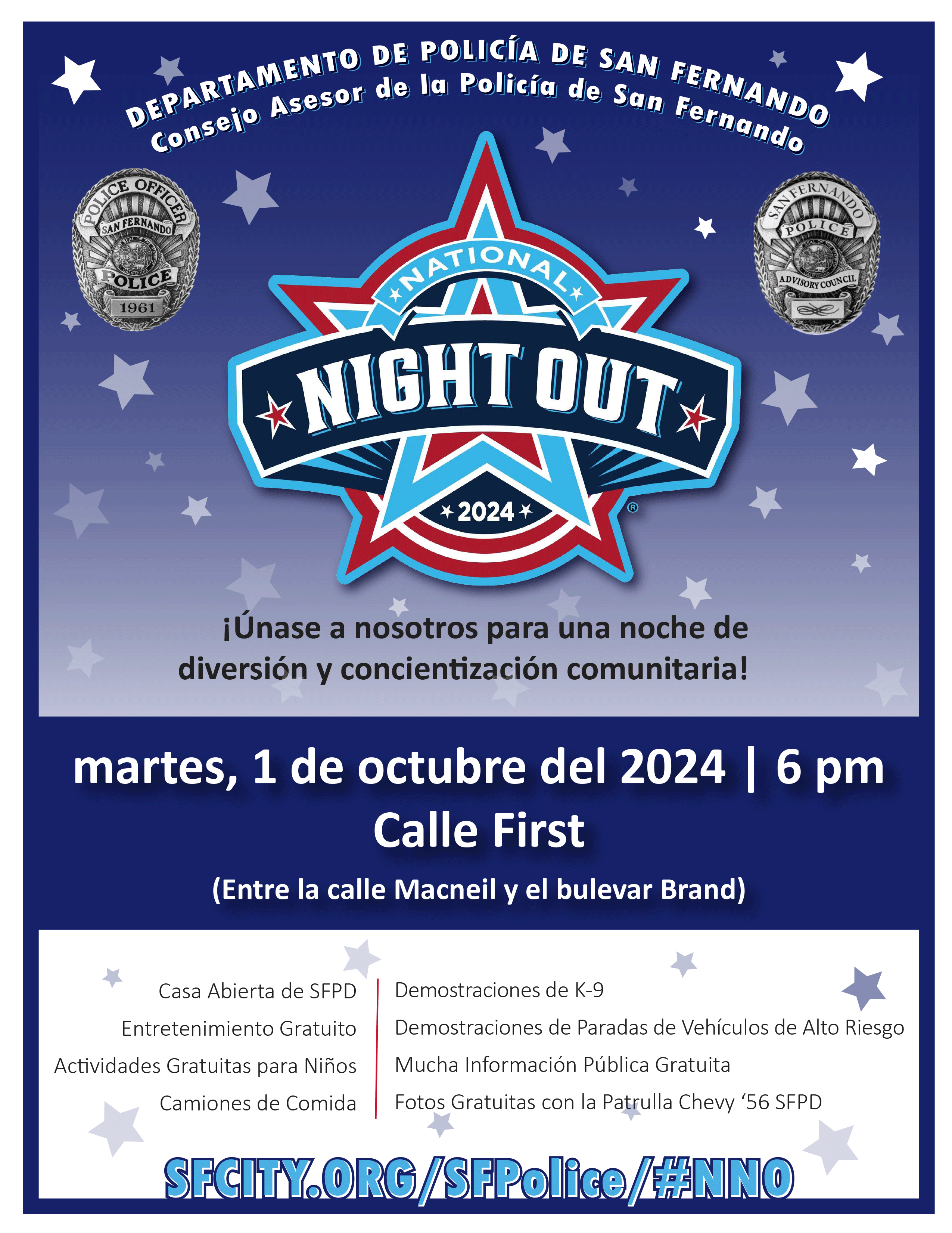 National Night Out (2024) FLYER SPANISH