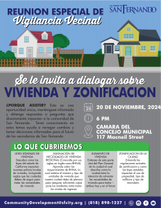 Housing & Zoning Special Neighborhood Watch FLYER SP